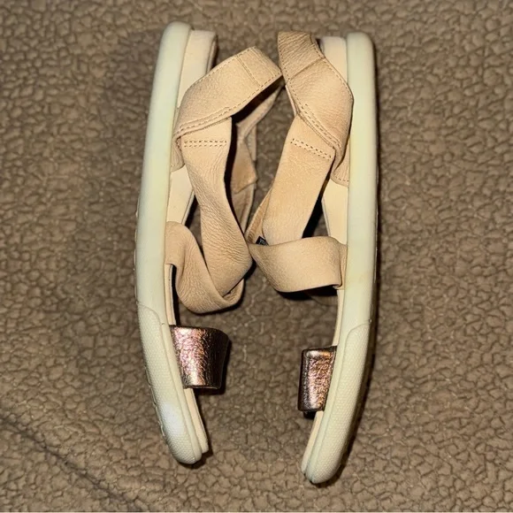 ECCO Women's Damara Crisscross Gladiator Sandal Women’s Sz 7 Natural & Rose Gold - Picture 7 of 10